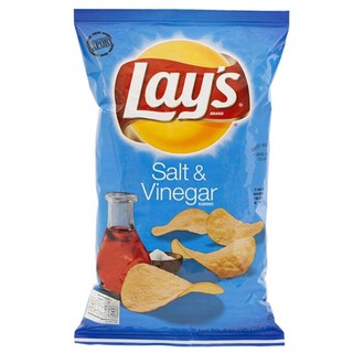 Lays Salt &amp; Vinegar Potato Chips 184g. เลย์ มันฝรั่งอบเกลือและน้ำส้มสายชู 184 กรัม