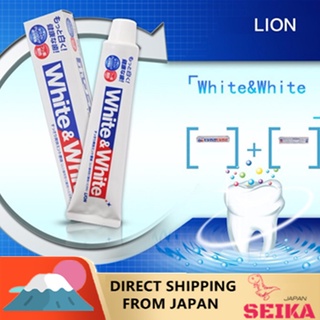 [ส่งตรงจากญี่ปุ่น] Japan Lion White &amp; White รสมิ้นท์สดชื่น 150 กรัม 2 ชิ้น / 1 ชุด