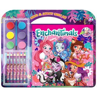 Enchantimals COLOR &amp; ACTIVITY CARRY SET+สีน้ำและสีไม้