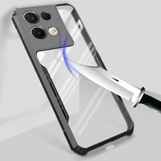 Reno 8ตรงรุ่น(พร้อมส่งในไทย)เคสกันกระแทกขอบสีหลังใสOPPO Reno9/Reno9 Pro/Reno8Z 5G/Reno8 5G/Reno8Pro 5G