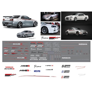 ดีคอล Nismo nissan mines หมึกรองขาว ติดชิ้นงานได้ทุกสี ติดรถ…