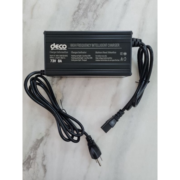 ที่ชาร์จ​73V 8Aสำหรับ​มอเตอร์​ไซค์​ไฟฟ้า​Deco​รุ่น​1000W​แบตเตอรี่​ขนาด64v20ahเท่านั้น​