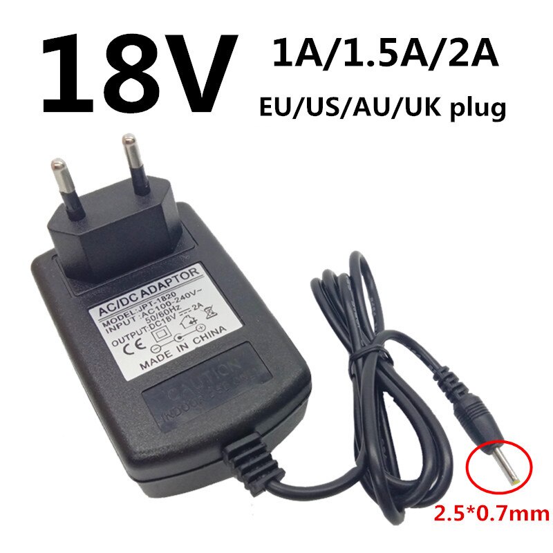 18V AC 220V ถึง 18V DC Power Supply 18V 1A 1.5A 2A อะแดปเตอร์ 18V EU US EU UK ปลั๊กอะแดปเตอร์ DC 18 