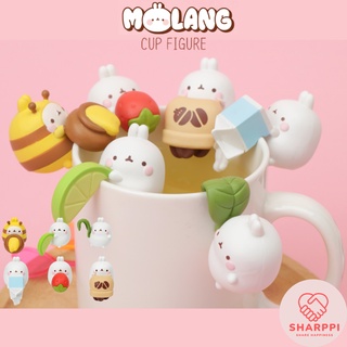 Molang ฟิกเกอร์ รูปถ้วยชา 6 แบบ สไตล์เกาหลี สุ่มสี