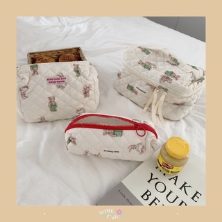 ์[พร้อมส่ง] 🧸 Ins Bear Bag กระเป๋า กระเป่าเครื่องสำอางค์ กระเป๋ามีซิป กระเป๋าน่ารัก