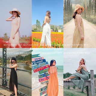 Mute - Davi dress เดรสโชว์หลังสไตล์ใหม่ดาวิกา ใส่เที่ยวทะเล ใส่เที่ยวภูเขาได้หมด