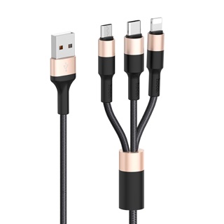 สายชาร์จ HOCO X26 สายชาร์จ 3in1 ios/Type-c/micro usb