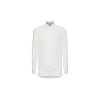 TOMMY HILFIGER เสื้อเชิ้ตชาย รุ่น MW0MW18878 YBR สีขาว