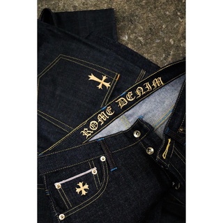 กางเกงยีนส์ขายาวทรง กระบอกเล็ก  Rome Denim Vintage 16 ออนซ์