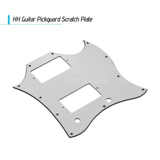 Pickguard Scratch pickguard พีวีซีสำหรับ SG Electric Guitar 3 Ply สีขาว