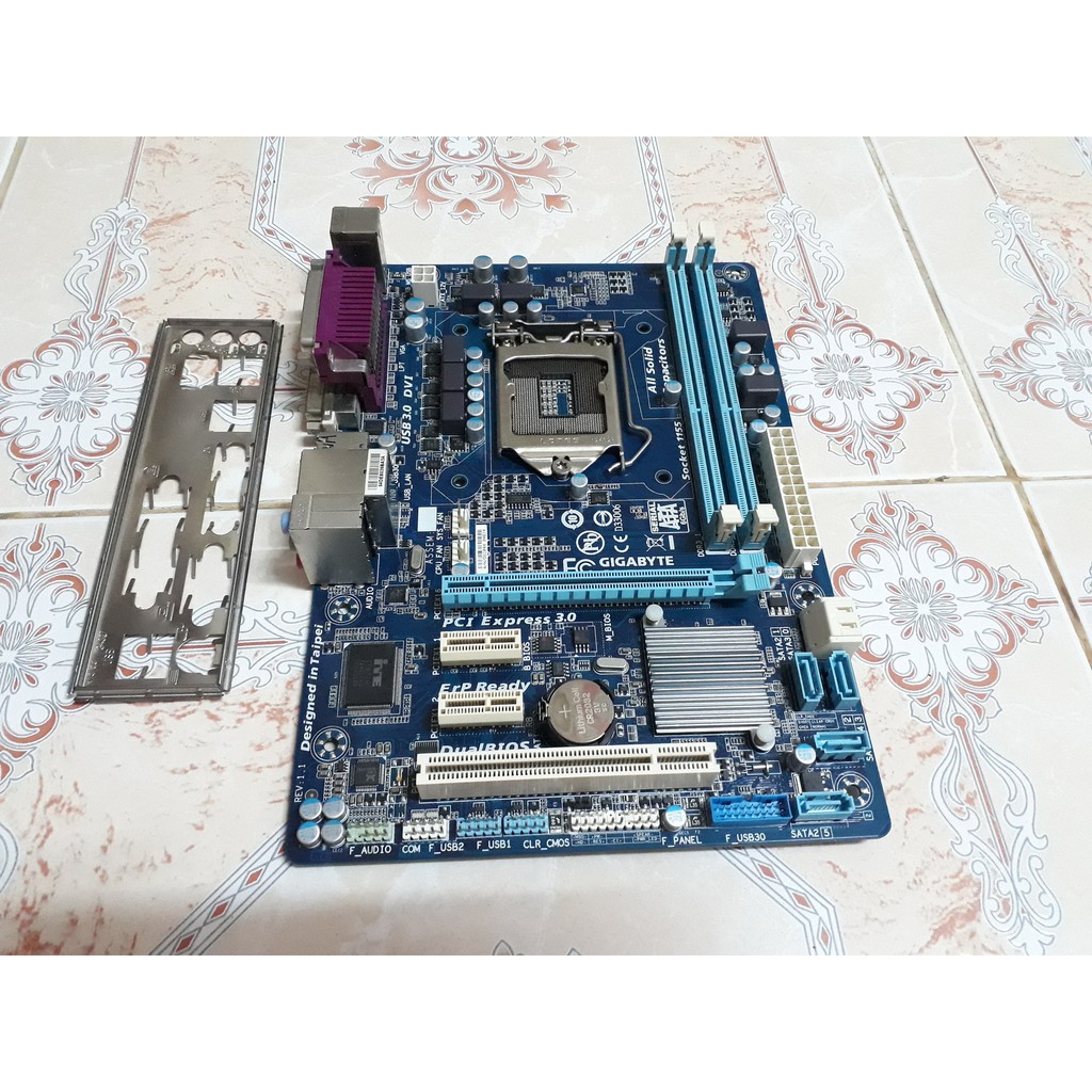 Mainboard 1155 Gigabyte GA-B75M-D3V REV 1.1 พร้อมฝาหลัง ใช้งานปกติ ...