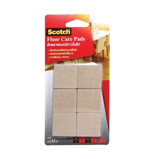 สักหลาดกาวในตัว ชนิดเหลี่ยม 34 มม. สีเบจ สก๊อตช์ Self-Adhesive Felt, Square Type 34 mm. Beige Scotch