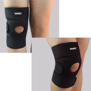 สนับเข่า สายรัดเข่า แบบมีรูตรงกลาง เสริมด้วยโฟมอย่างดี Knee Support มีด้ามโครงเหล็กเสริมด้านข้าง