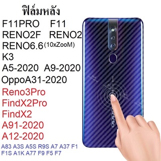 ฟิล์มหลัง เคฟลาร์ Oppo Reno5 A53-2020  Reno4 / Reno4Pro / F11pro / F11 / Reno2F / Reno2 / K3 / A5-2020 / A9-2020 / อื่นๆ