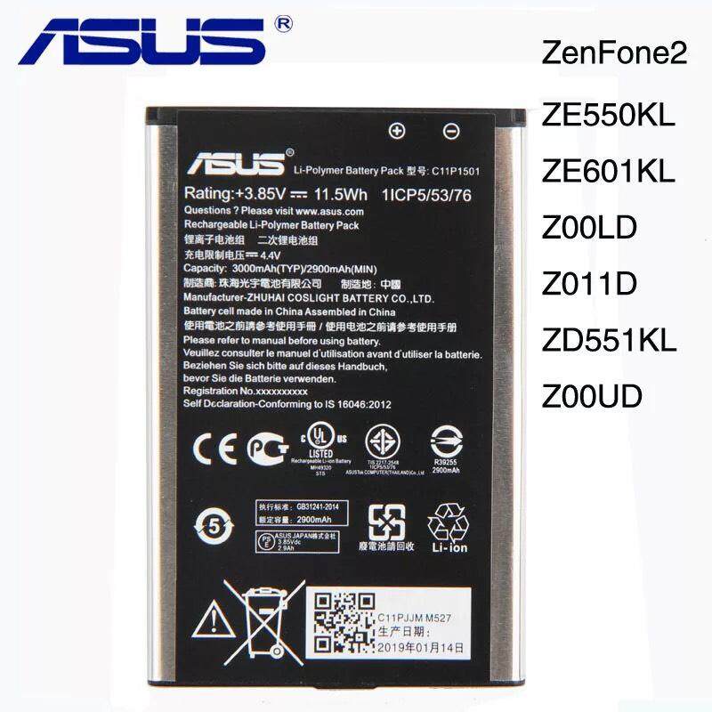 แบตเตอรี่ แท้ Asus Zenfone Selfie  Zenfone 2 Laser ZE601KL ,ZE550KL / Z00LD / Z00UD C11P1501 ส่งจาก 