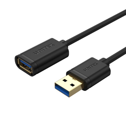 สาย USB 3.0 ตัวผู้ (M) to ตัวเมีย (F) Unitek Y-C457GBK,Y-C458GBK,Y-C459GBK USB 3.0 Extension Cable 1m/1.5m/2M