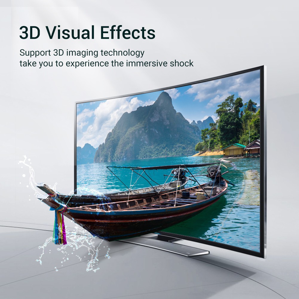 Vention Fiber Optic HDMI Cable 2.0 Supports High Speed 18Gbps ARC HDR10