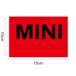 MINI Label Door Tags®️ แท็คแต่งข้างประตู MINI [สีแดง Red (ดำ Black MINI Wording)] สำหรับ MINI ทุกรุ่น