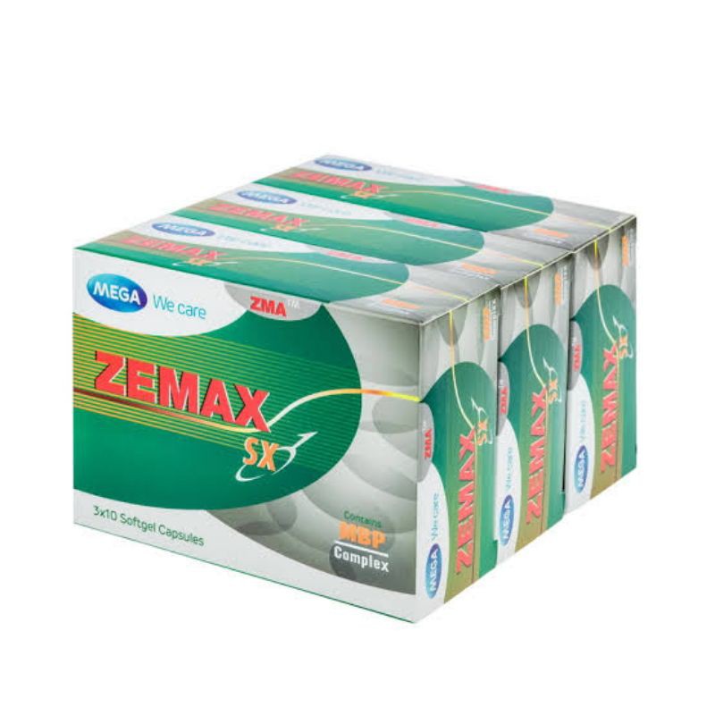 Mega We Care ZEMAX SX ผลิตภัณฑ์เสริมอาหาร บรรจุ 30 แคปซูล​ ซีแมกซ์​เอสเอ็กซ์