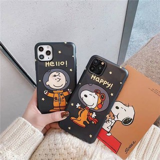 11 promax iPhone case เคสนิ่ม เนื้อซิลิโคน for iPhone X XS MAX XR  7+ 8PLUS full cover case helloชารีดำ/happyสนูปปี้ดำ