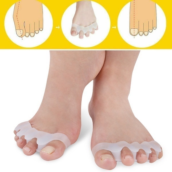 แผ่นซิลิโคนแยกนิ้วเท้าบรรเทาอาการปวด Valgus
