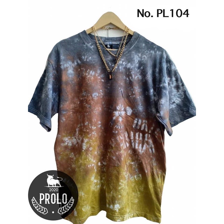 เสื้อมัดย้อมเทานํ้าตาลทอง ผ้าCotton