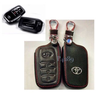 ซองหนังหุ้มกุญแจรีโมท สำหรับรถยนต์ TOYOTA โตโยต้า แบบ SMART KEY 2-3 ปุ่ม &gt;&gt; TOYOTA REVO &gt;&gt; TOYOTA INNOVA CRYSTA