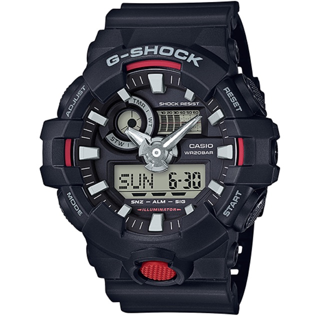 นาฬิกาขอมือผู้ชาย CASIO G-SHOCK รุ่นGA-700-1A สีดำ