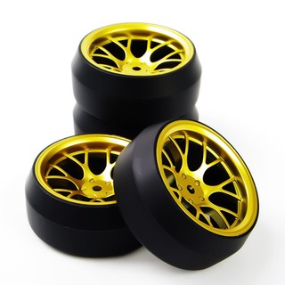 4 x RC Flat Hard Drift ยางล้อรถยนต์