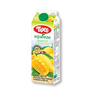 ทิปโก้ สควีซ น้ำมะม่วงผสมน้ำผลไม้รวม 100% พาสเจอร์ไรซ์ 1000 มล. Tipco Squeeze 100% Mango Juice with Pasteurized Fruit Ju