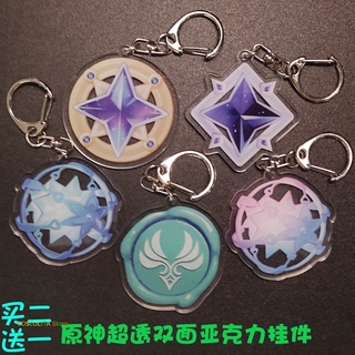 พวงกุญแจห้อยจี้รูปการ์ตูนอะนิเมะ Anime Genshin Impact Barbara Venti Razor Lisa Jean Cosplay Cute Keychain Stand Figure Cartoon Key rings Pendant Xmas Gifts