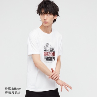 Uniqlo เสื้อยืดคอกลม แขนสั้น พิมพ์ลายการ์ตูนมังงะ สําหรับผู้ชาย ผู้หญิง 440675