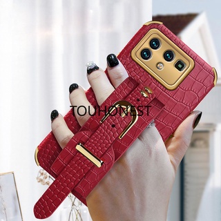 เคส Xiaomi Mi 9T Pro เคส Xiaomi Mi 10 Pro เคส Xiaomi Mi 10T Pro เคส Xiaomi Mi 11 Pro Case Xiaomi Mi 11X Pro Lite 10 Ultra 10S 11i Luxury Shockproof Softcase Crocodile Pattern Leather Wrist Strap Phone Case โทรศัพท์มือถือหนังนิ่ม กันกระแทก ลายหนังจระเข้