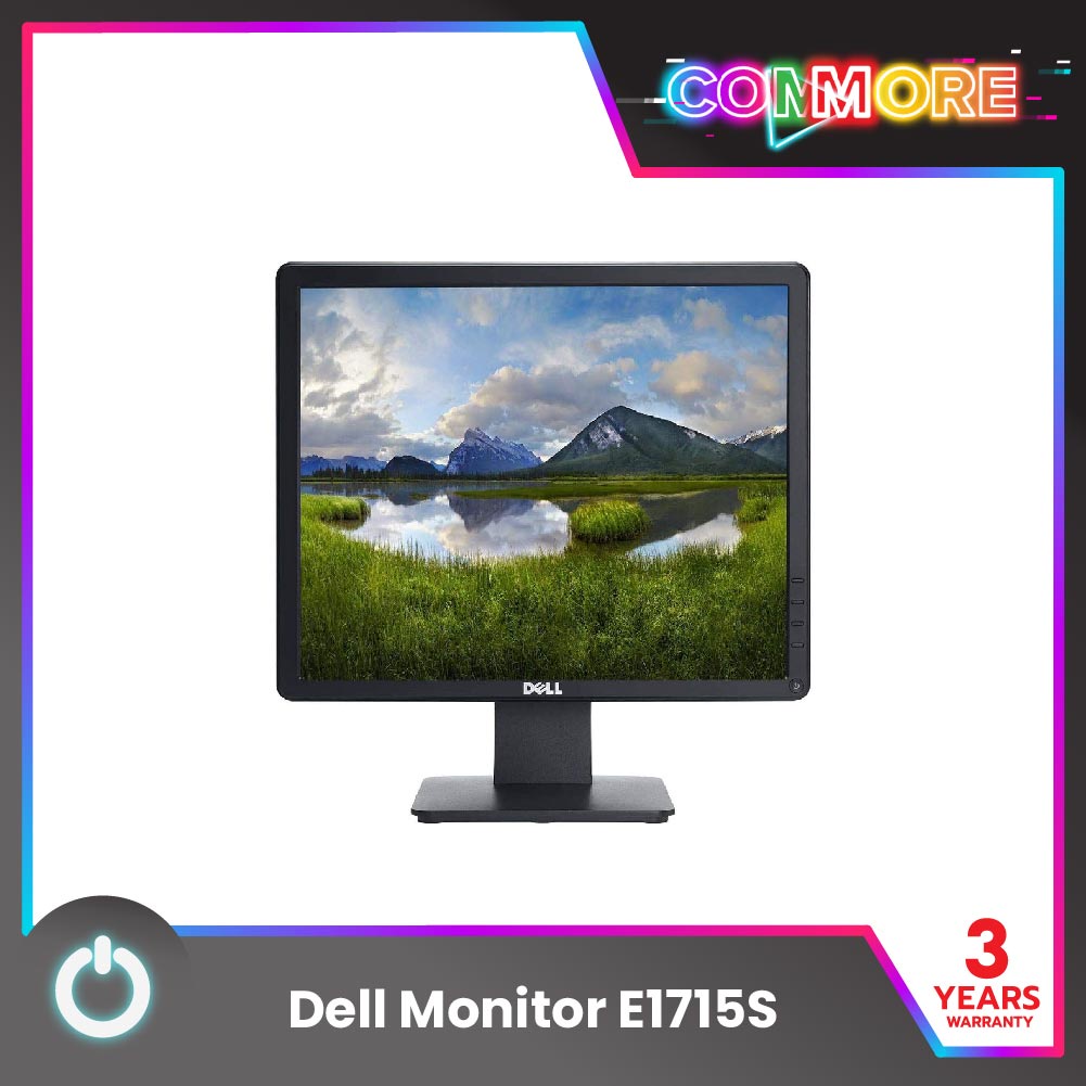 Dell Monitor E1715S, 17.0" (จอคอมพิวเตอร์) ความละเอียด 1280x1024, TN, DP+VGA