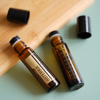 Doterra doterra ขวดน้ํามันหอมระเหย แบบม้วน สเตนเลส กันตก สีดํา สําหรับสเกลวัดร้อน น้ํามันหอมระเหย