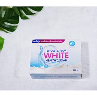 สบู่ผิวเนียน ออร่า สโนว์ครีมขาว ฟื้นฟูผิวเสีย จุดด่างดำจางลงSNOW CREAM WHITE ลดผื่น สบู่ผิวขาว ได้ทั้งหน้าและตัวก้อนใหญ่