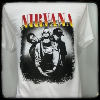 เสื้อยืดแฟชั่น 🇺🇸​เสื้อวงNirvana​สีขาวผ้าบาง​🇺🇸