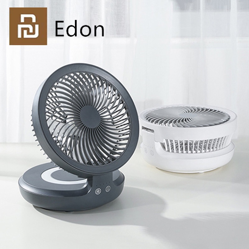 Youpin Edon พัดลมไฟฟ้าไร้สาย ควบคุมแบบสัมผัส ความเร็วลม 4 ระดับ ชาร์จ USB
