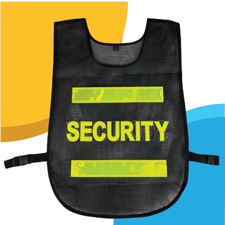 เสื้อสะท้อนแสง รปภ. เสื้อสะท้อนแสง security(ชนิดรีดติด)