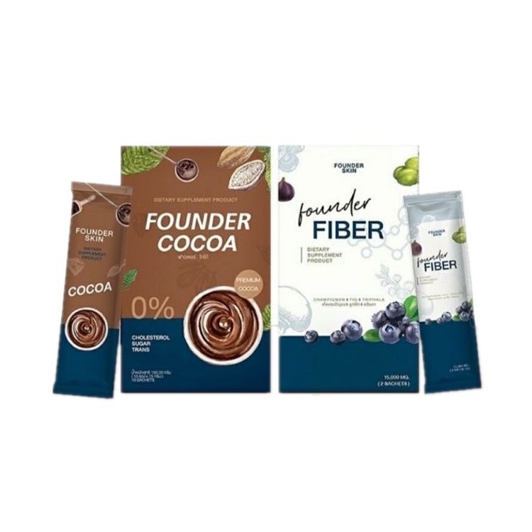 🚘พร้อมส่ง🚘โกโก้ ฟาวเดอร์+แถมไฟเบอร์ Founder cocoa