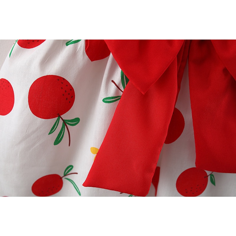 ชุดเดรสแขนสั้น ประดับโบว์ น่ารัก พร้อมหมวก แฟชั่นฤดูร้อน สําหรับเด็กผู้หญิง อายุ 0-4 ปี - รูปที่ 6