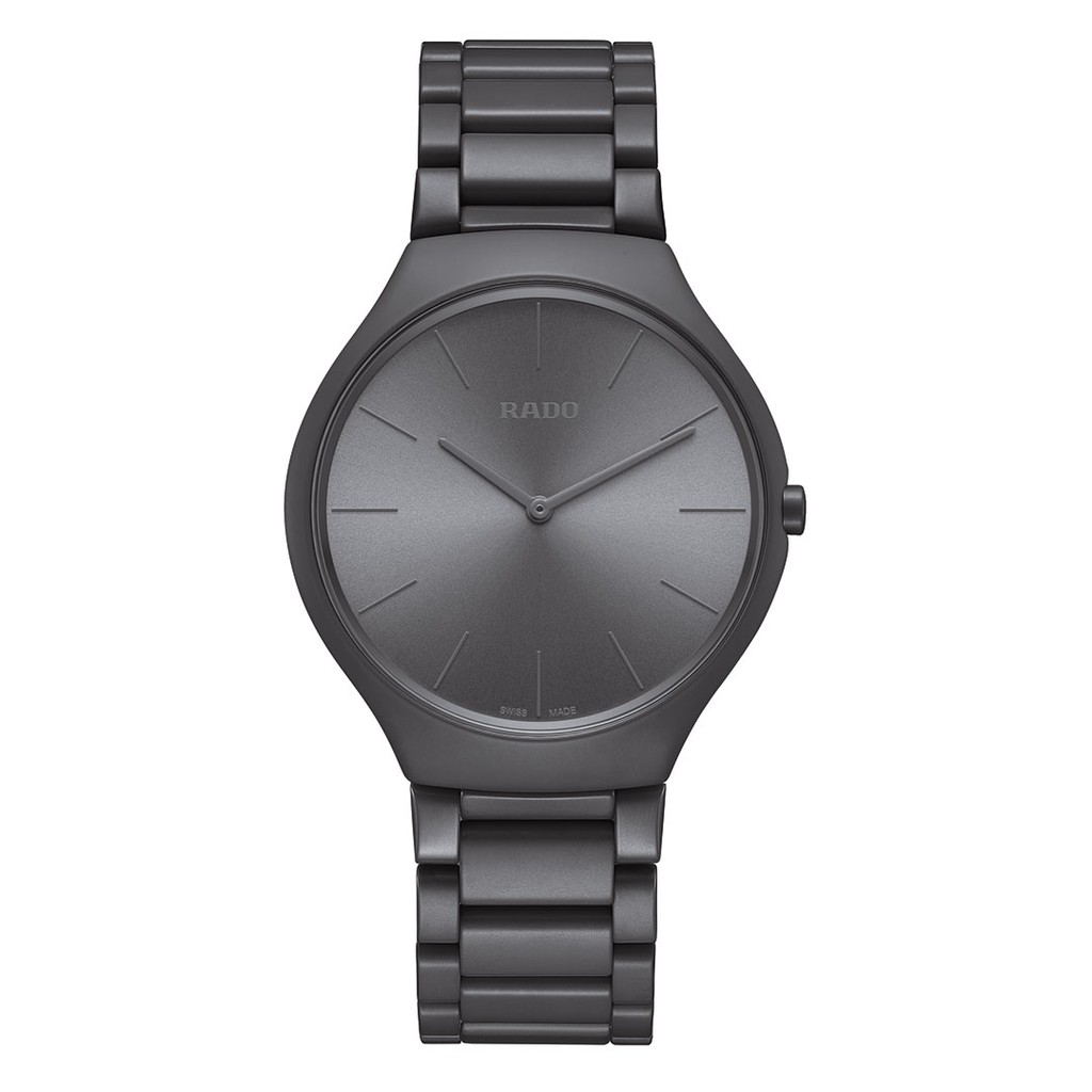 RADO True Thinline Le Corbusier Limited Edition นาฬิกาข้อมือ สีเทาเข้ม รุ่น R27091612