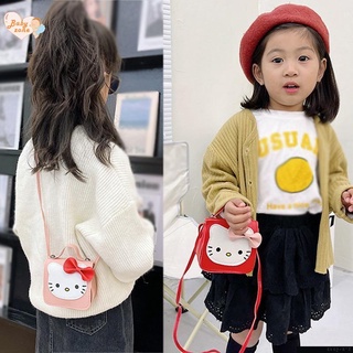 กระเป๋าสะพายไหล่สําหรับเด็กหนัง Pu ขนาดเล็กติดโบว์ Crossbody