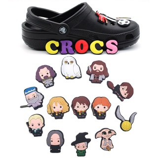 ใหม่ จี้รูปกราฟฟิตี้ Harry Potter PVC สําหรับตกแต่งรองเท้าแตะ Crocs DIY