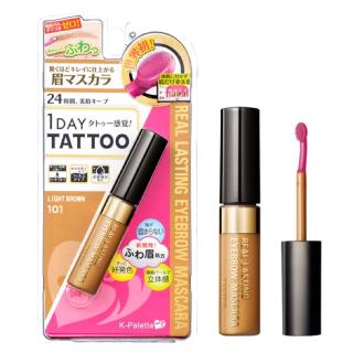 K-Palette 1day tattoo eyebrow mascara มาสคาร่าคิ้ว no.101 light brown /102 natural brown