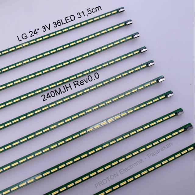 LG 24 นิ้ว 240MJH Rev0 TV Backlight . 3V 36 LED SMD 31.5cm 27V 6pin. NFT-ME9 94V-0 1551