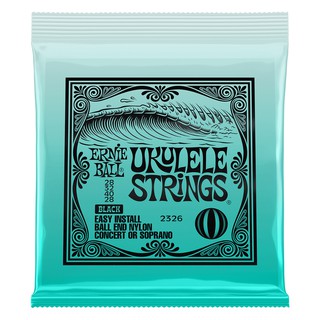 ERNIE BALL® Ukulele String สายอูคูเลเล่ (P02326) แบบไนลอนดำ ปลายสายหัวกลม ** Made in USA **