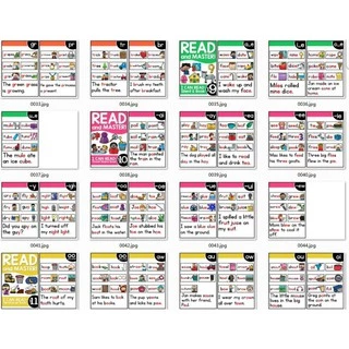 Phonics Reader การ์ดแบบฝึกหัดอ่าน Read and Master I Can Read 1 Set ได้ครบ 1 -15 Level พร้อมส่ง!!