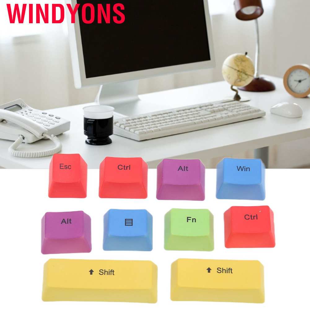 Windyons ฝาครอบคีย์บอร์ด Pbt กันน้ําหลายสีสันสําหรับแป้นพิมพ์ #8