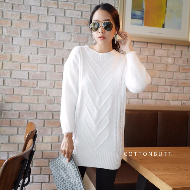 White Knit Top